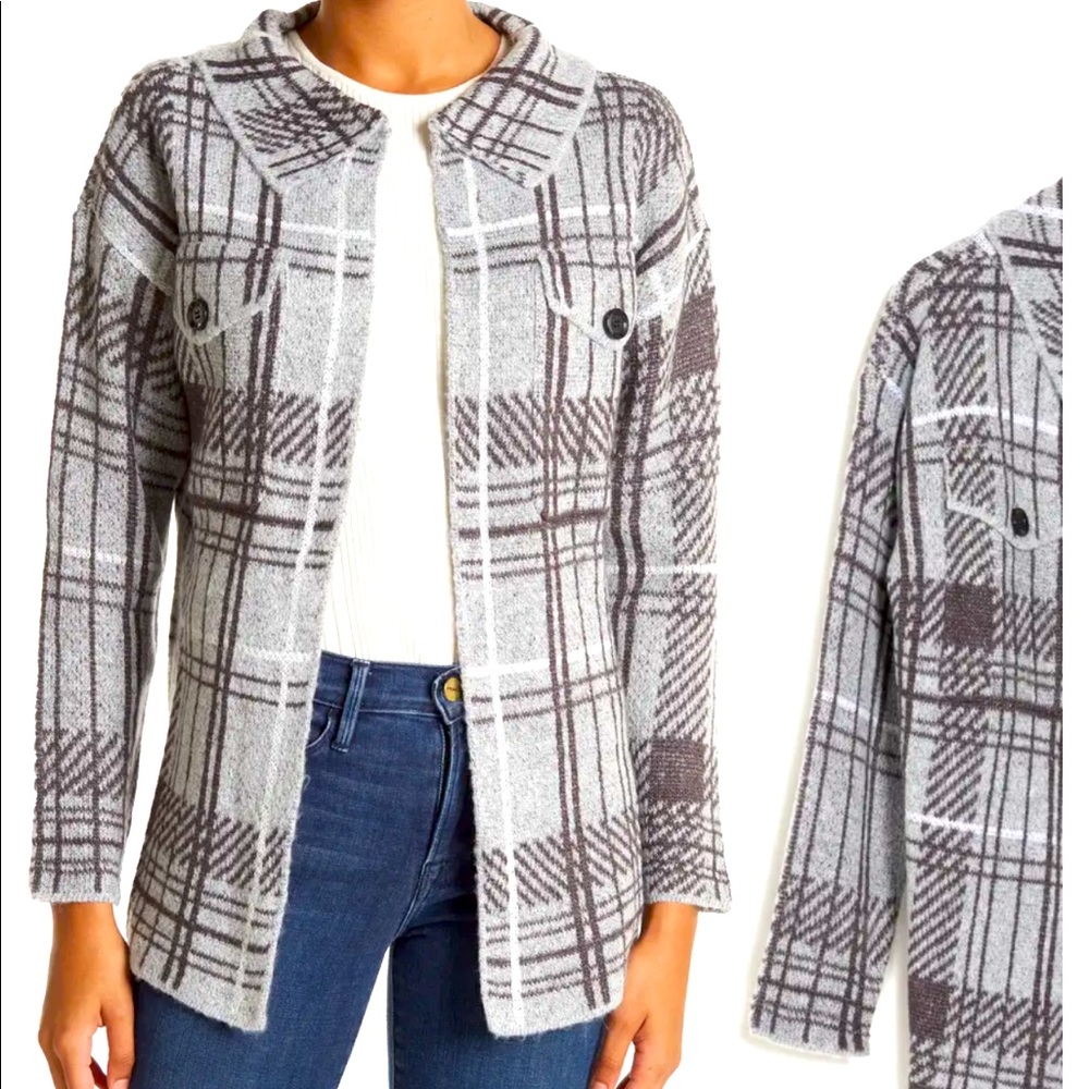 By Design brand from Nordstrom. Plaid cardigan jacket. Never worn